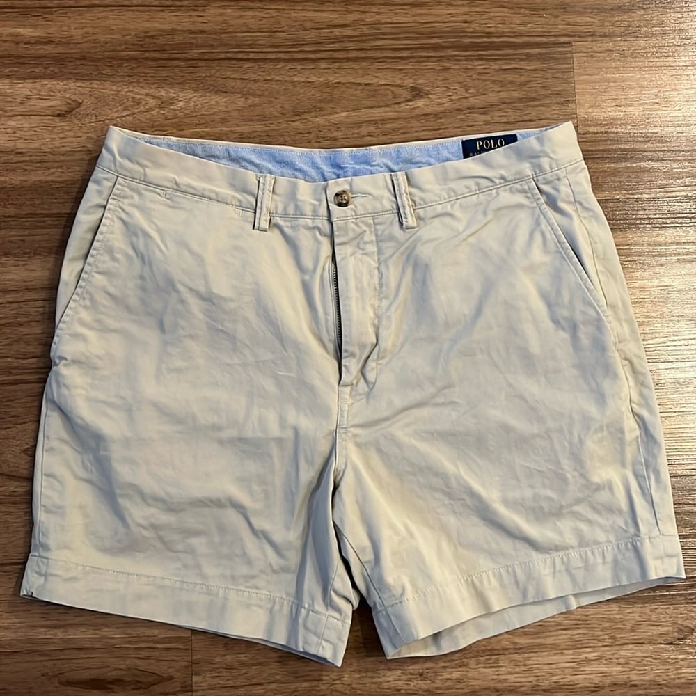 POLO Khaki Shorts (34w 5inch inseam)